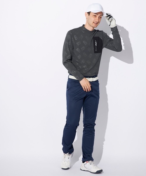 FILA GOLF(フィラゴルフ )の「【FILA GOLF/フィラゴルフ】モックネック長袖シャツ ゴルフ(シャツ/ブラウス・メンズ・ダークグレー/ブラック・LARGE/X-LARGE/XX-LARGE/MEDIUM)」の5枚目の写真