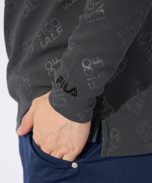 FILA GOLF(フィラゴルフ )の「【FILA GOLF/フィラゴルフ】モックネック長袖シャツ ゴルフ(シャツ/ブラウス・メンズ・ダークグレー/ブラック・LARGE/X-LARGE/XX-LARGE/MEDIUM)」の14枚目の写真