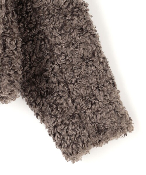 24年試着のみ美品4.9万円23区ECOPEL社カーリーファーブルゾンベージュ セール】 ECOPEL カーリーファー ブルゾン （その他アウター