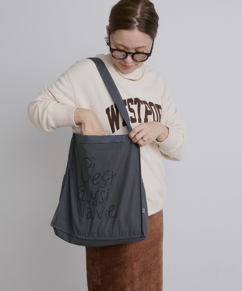 PUAL CE CIN(ピュアルセシン)の「【インフルエンサー企画】2WAYバッグ(トートバッグ・レディース・チャコールグレー/レッド/ピンク/イエロー/カーキ・FREE)」の16枚目の写真