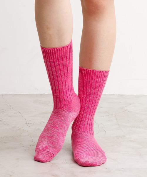 rasox(ラソックス)の「rasox(ラソックス)/ カラーラメ・リブクルー(ソックス/靴下・レディース・ネイビー/ピンク/チャコールグレー/ブラック・LARGE/MEDIUM/SMALL)」の15枚目の写真