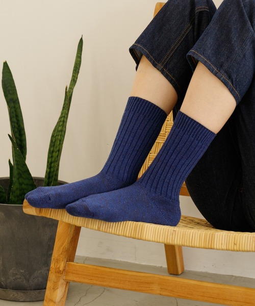 rasox(ラソックス)の「rasox(ラソックス)/ カラーラメ・リブクルー(ソックス/靴下・レディース・ネイビー/ピンク/チャコールグレー/ブラック・LARGE/MEDIUM/SMALL)」の10枚目の写真