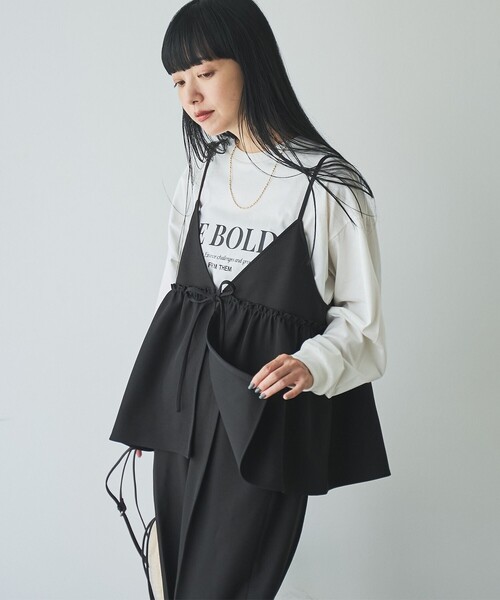 ガーゼライクプルオーバー上下セット、カップインキャミソール ガーゼライクプルオーバー上下セット、カップインキャミソール ガーゼ