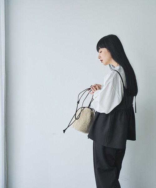 coen（コーエン）の「【そうコレ! 】ウールライクキャミソールセットアップ（サロペット/オーバーオール・レディース・ブラック/モカ/ベージュ・L/M）」の19枚目の写真