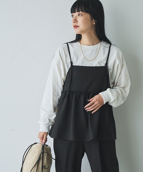 coen（コーエン）の「【そうコレ! 】ウールライクキャミソールセットアップ（サロペット/オーバーオール・レディース・ブラック/モカ/ベージュ・L/M）」の20枚目の写真