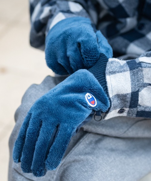 Champion(チャンピオン)の「【k】〔Champion/チャンピオン〕メンズボア グローブ/手袋(手袋・メンズ・ブラウン/ネイビー/ブラック/チャコールグレー・FREE)」の4枚目の写真