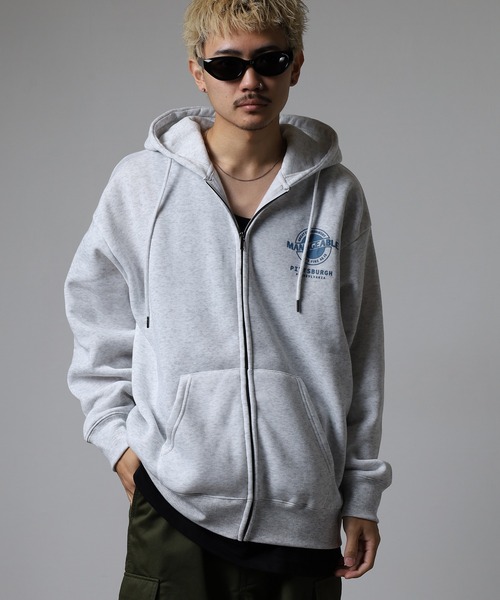 セール】サガラ刺繍サークルロゴ裏起毛ZIPパーカー（パーカー