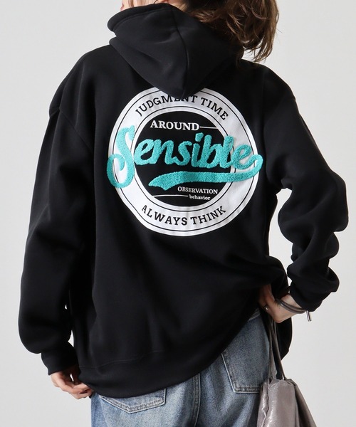 FUNALIVE(ファンアライブ)の「サガラ刺繍サークルロゴ裏起毛ZIPパーカー(パーカー・メンズ・スミクロ/杢グレー/ブラック/ネイビー/ホワイト/ブラック系1/ブラウン/スモーキーグリーン系・M/L/LL)」の9枚目の写真