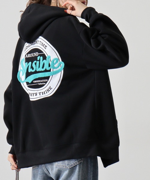FUNALIVE(ファンアライブ)の「サガラ刺繍サークルロゴ裏起毛ZIPパーカー(パーカー・メンズ・スミクロ/杢グレー/ブラック/ネイビー/ホワイト/ブラック系1/ブラウン/スモーキーグリーン系・M/L/LL)」の10枚目の写真