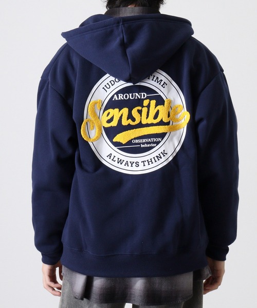 セール】サガラ刺繍サークルロゴ裏起毛ZIPパーカー（パーカー