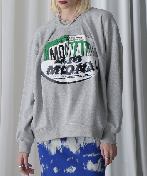 OKIRAKU(オキラク)の「(OKIRAKU×ROSEBUD)パネル グラフィック スウェット(スウェット・レディース・ブラック/グレー・FREE)」の1枚目の写真