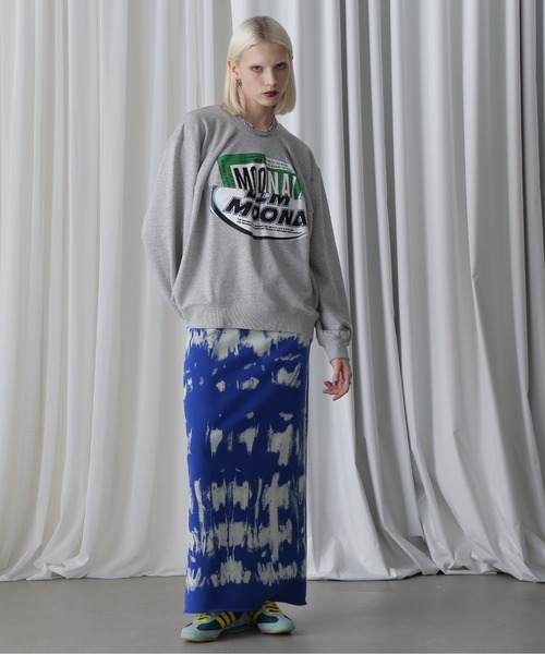OKIRAKU(オキラク)の「(OKIRAKU×ROSEBUD)パネル グラフィック スウェット(スウェット・レディース・ブラック/グレー・FREE)」の10枚目の写真