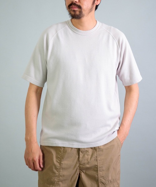 OMNIGOD（オムニゴッド）の「[OMNIGOD mens / オムニゴッド] KLフライス ラグランショートスリーブティーシャツ（Tシャツ/カットソー・メンズ・ブラック/ネイビー/ホワイト/シルバー・3/2/4）」の4枚目の写真