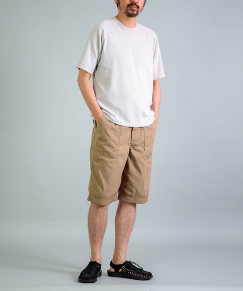 OMNIGOD（オムニゴッド）の「[OMNIGOD mens / オムニゴッド] KLフライス ラグランショートスリーブティーシャツ（Tシャツ/カットソー・メンズ・ブラック/ネイビー/ホワイト/シルバー・3/2/4）」の8枚目の写真
