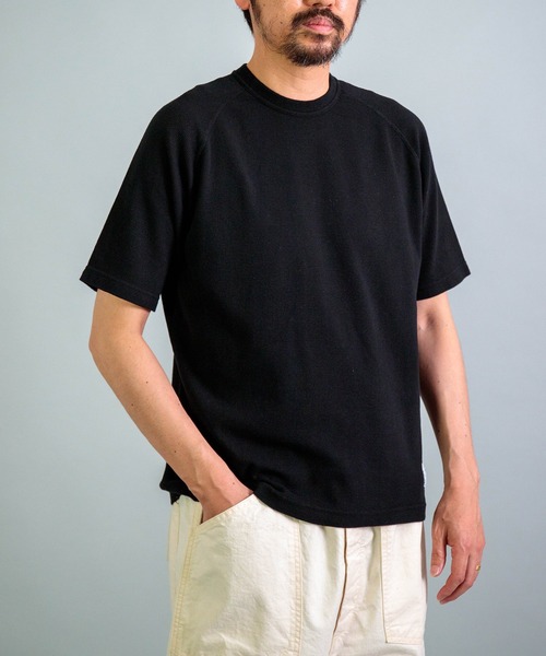 OMNIGOD（オムニゴッド）の「[OMNIGOD mens / オムニゴッド] KLフライス ラグランショートスリーブティーシャツ（Tシャツ/カットソー・メンズ・ブラック/ネイビー/ホワイト/シルバー・3/2/4）」の13枚目の写真