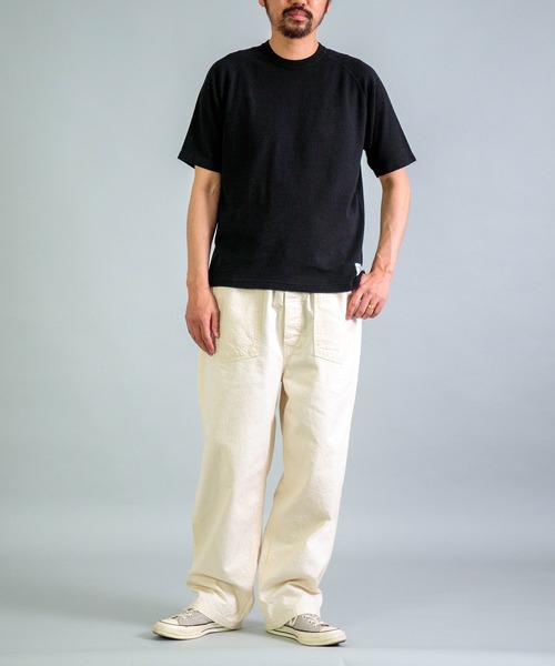 OMNIGOD（オムニゴッド）の「[OMNIGOD mens / オムニゴッド] KLフライス ラグランショートスリーブティーシャツ（Tシャツ/カットソー・メンズ・ブラック/ネイビー/ホワイト/シルバー・3/2/4）」の14枚目の写真