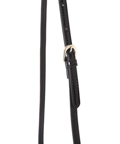 FREE'S MART(フリーズマート)の「◆エナメルミニボストン(ショルダーバッグ・レディース・ベージュ/ブラック・フリ-)」の7枚目の写真