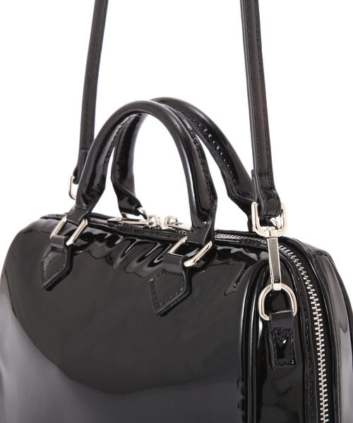 FREE'S MART(フリーズマート)の「◆エナメルミニボストン(ショルダーバッグ・レディース・ベージュ/ブラック・フリ-)」の9枚目の写真