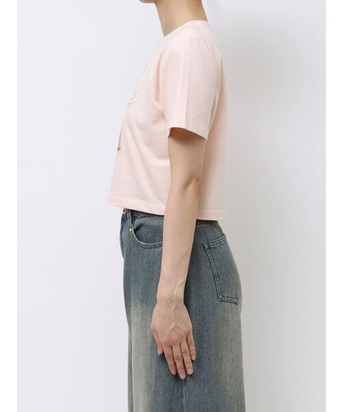 CALNAMUR(カルナムール)の「ピグレットリボンビジューTシャツ(Tシャツ/カットソー・レディース・ピンク/オフホワイト/イエロー・FREE)」の9枚目の写真
