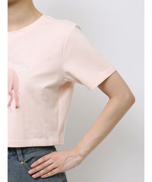CALNAMUR(カルナムール)の「ピグレットリボンビジューTシャツ(Tシャツ/カットソー・レディース・ピンク/オフホワイト/イエロー・FREE)」の12枚目の写真