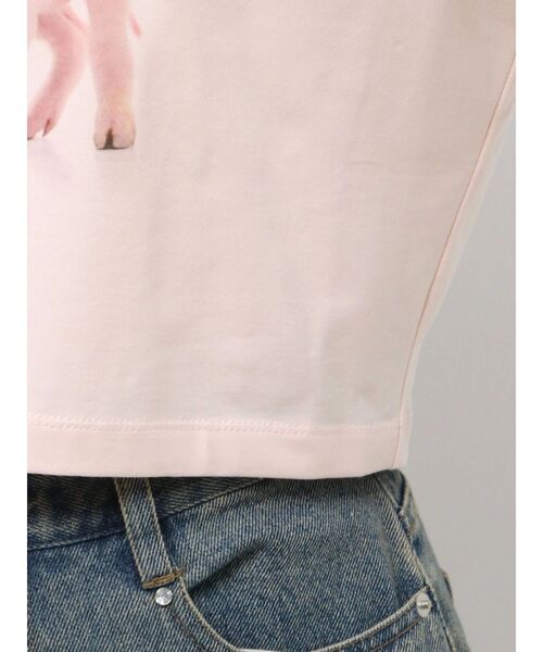 CALNAMUR(カルナムール)の「ピグレットリボンビジューTシャツ(Tシャツ/カットソー・レディース・ピンク/オフホワイト/イエロー・FREE)」の13枚目の写真