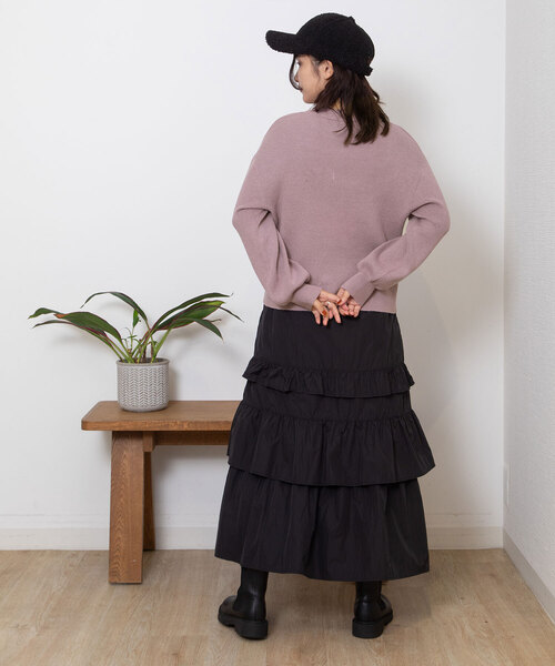 POU DOU DOU（プードゥドゥ）の「ランダムフリルスカート（スカート・レディース・ブロンズ/ブラック・M）」の15枚目の写真