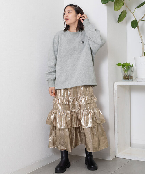 POU DOU DOU（プードゥドゥ）の「ランダムフリルスカート（スカート・レディース・ブロンズ/ブラック・M）」の18枚目の写真