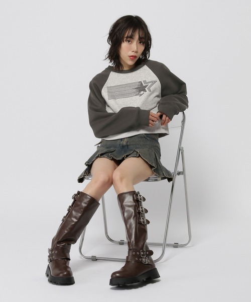 3.3 Field Trip （3.3フィールドトリップ）の「3.3 Field Trip／スターロゴプルオーバー（スウェット・レディース・クリーム/グレー・FREE）」の3枚目の写真