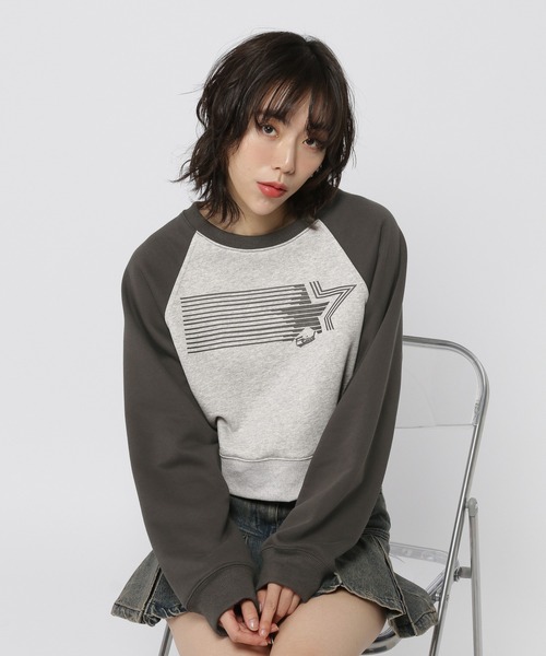 3.3 Field Trip （3.3フィールドトリップ）の「3.3 Field Trip／スターロゴプルオーバー（スウェット・レディース・クリーム/グレー・FREE）」の5枚目の写真