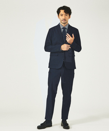 ABAHOUSE GRAY | 【上下2点セット/秋冬生地】カシミヤタッチ ピーチ起毛 ストレッチ セットアップ/スーツ(セットアップ)