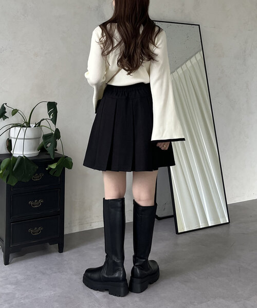 prose verse（プロズヴェール）の「ボックスプリーツミニスカート（スカート・レディース・ブラック・LARGE/MEDIUM）」の11枚目の写真