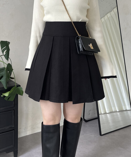 prose verse（プロズヴェール）の「ボックスプリーツミニスカート（スカート・レディース・ブラック・LARGE/MEDIUM）」の14枚目の写真