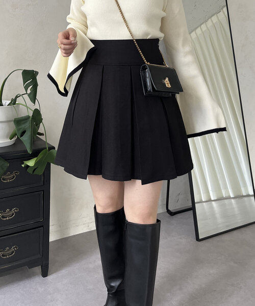 prose verse（プロズヴェール）の「ボックスプリーツミニスカート（スカート・レディース・ブラック・LARGE/MEDIUM）」の16枚目の写真