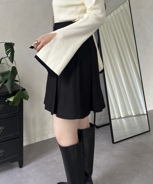 prose verse（プロズヴェール）の「ボックスプリーツミニスカート（スカート・レディース・ブラック・LARGE/MEDIUM）」の17枚目の写真