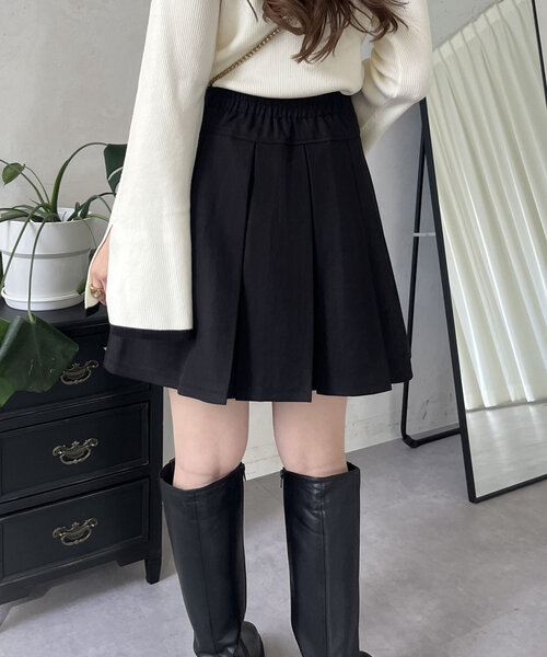 prose verse（プロズヴェール）の「ボックスプリーツミニスカート（スカート・レディース・ブラック・LARGE/MEDIUM）」の18枚目の写真