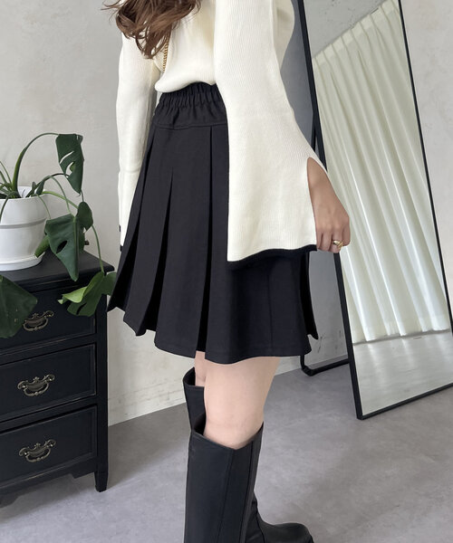 prose verse（プロズヴェール）の「ボックスプリーツミニスカート（スカート・レディース・ブラック・LARGE/MEDIUM）」の19枚目の写真