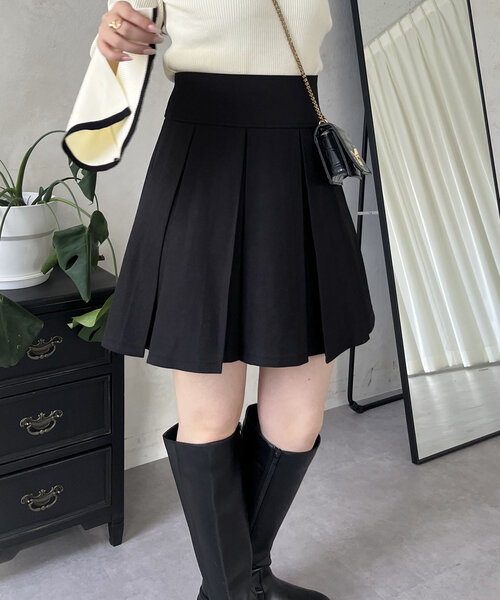 prose verse（プロズヴェール）の「ボックスプリーツミニスカート（スカート・レディース・ブラック・LARGE/MEDIUM）」の20枚目の写真