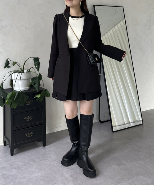 prose verse（プロズヴェール）の「ボックスプリーツミニスカート（スカート・レディース・ブラック・LARGE/MEDIUM）」の22枚目の写真