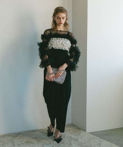 ECREL（エクレール）の「スクエアビジューミニバッグ（ショルダーバッグ・レディース・ブラック/シルバー・FREE）」の16枚目の写真