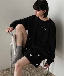 forksy.（フォルクシー）の「【forksy.】ルームウェア ロゴ刺繍プルオーバー＆ハート柄ショートパンツセット（ルームウェア/パジャマ・レディース）」
