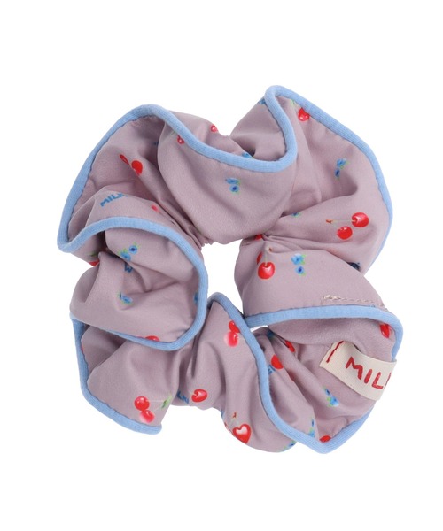 MILKFED.（ミルクフェド）の「CHERRY PATTERN SCRUNCHIE（シュシュ・レディース・グレー/オフホワイト・ONE SIZE）」の3枚目の写真