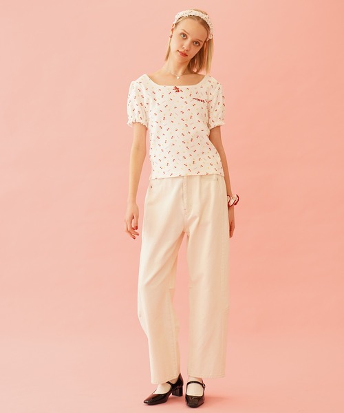 MILKFED.（ミルクフェド）の「CHERRY PATTERN SCRUNCHIE（シュシュ・レディース・グレー/オフホワイト・ONE SIZE）」の13枚目の写真