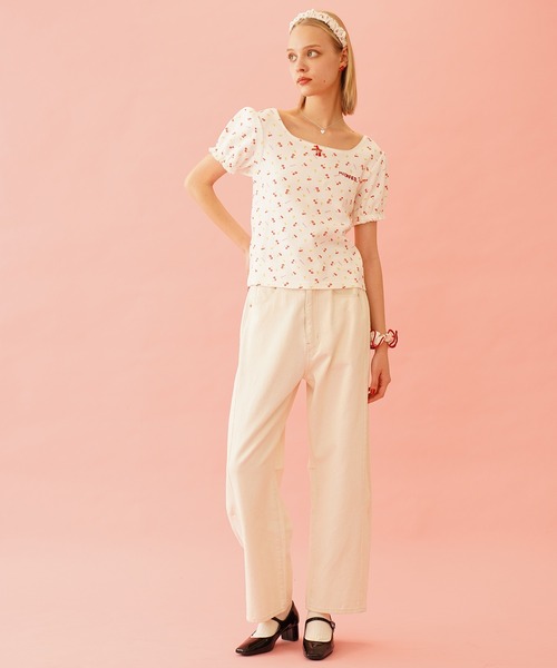 MILKFED.（ミルクフェド）の「CHERRY PATTERN SCRUNCHIE（シュシュ・レディース・グレー/オフホワイト・ONE SIZE）」の14枚目の写真