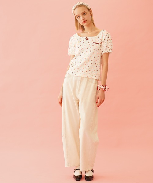 MILKFED.（ミルクフェド）の「CHERRY PATTERN SCRUNCHIE（シュシュ・レディース・グレー/オフホワイト・ONE SIZE）」の15枚目の写真