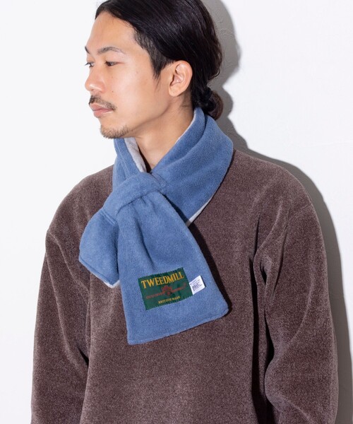 TWEED MILL（ツイードミル）の「【TWEED MILL/ツイードミル】GLOSTER別注 差し込みFLEECE SCARF マフラー（マフラー・メンズ・ブラック/グレー/オフホワイト/イエロー/ブルー/ブルー系その他・FREE）」の16枚目の写真