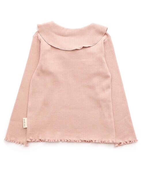 Seraph（セラフ）の「【ジュニア対応】セーラーカラーリブトップス（Tシャツ/カットソー・キッズ・ベージュ/サックスブルー/オフホワイト/ピンク・100/140/130/120/110/90/80）」の8枚目の写真