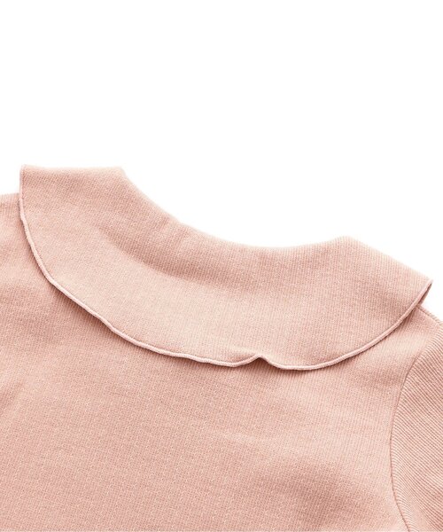 Seraph（セラフ）の「【ジュニア対応】セーラーカラーリブトップス（Tシャツ/カットソー・キッズ・ベージュ/サックスブルー/オフホワイト/ピンク・100/140/130/120/110/90/80）」の11枚目の写真