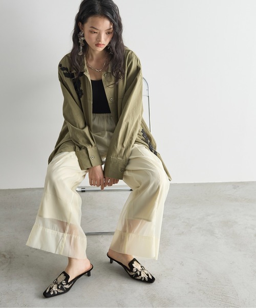 【美品】SPECIAL GUEST イージーパンツ オリーブ green label relaxing 「green relaxing」 イージーパンツ 34