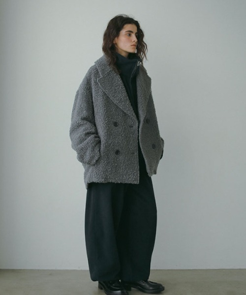 ビックカラーブークレPコート（ピーコート）｜ETRE TOKYO