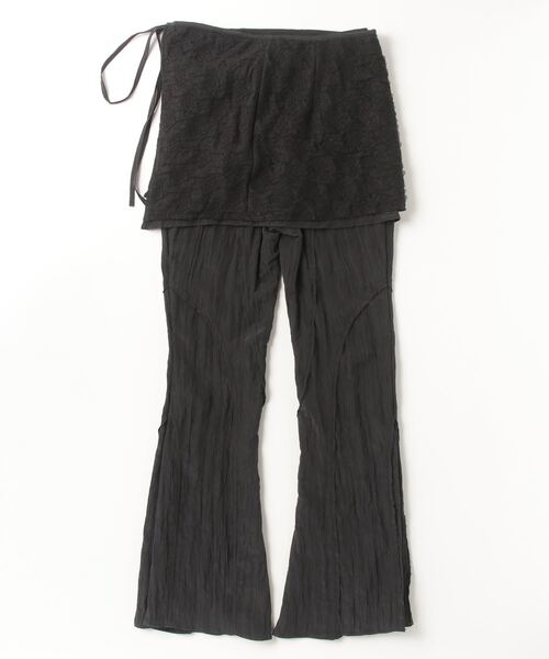 PRANK PROJECT（プランクプロジェクト）の「レイヤードパンツ / Layered Pants（その他パンツ・レディース・ブラック/アイボリー・38/36）」の4枚目の写真